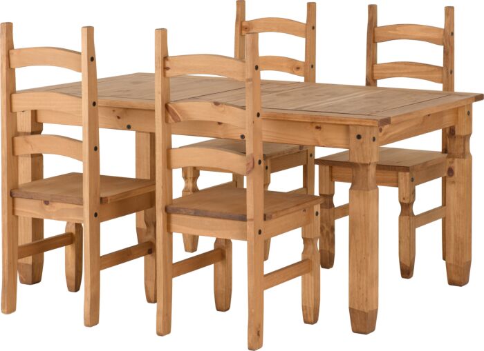 Corona Extending Dining Table & 4 Chairs