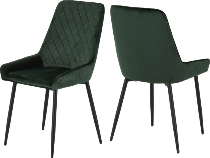 AVY Pair of Velvet Dining Chairs