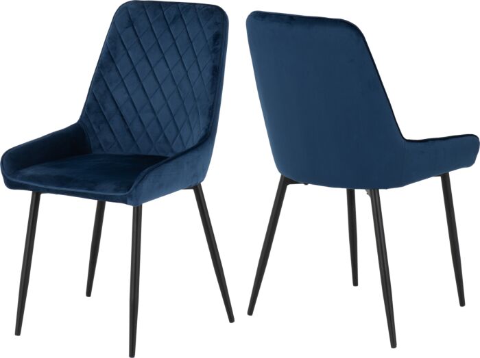AVY Pair of Velvet Dining Chairs