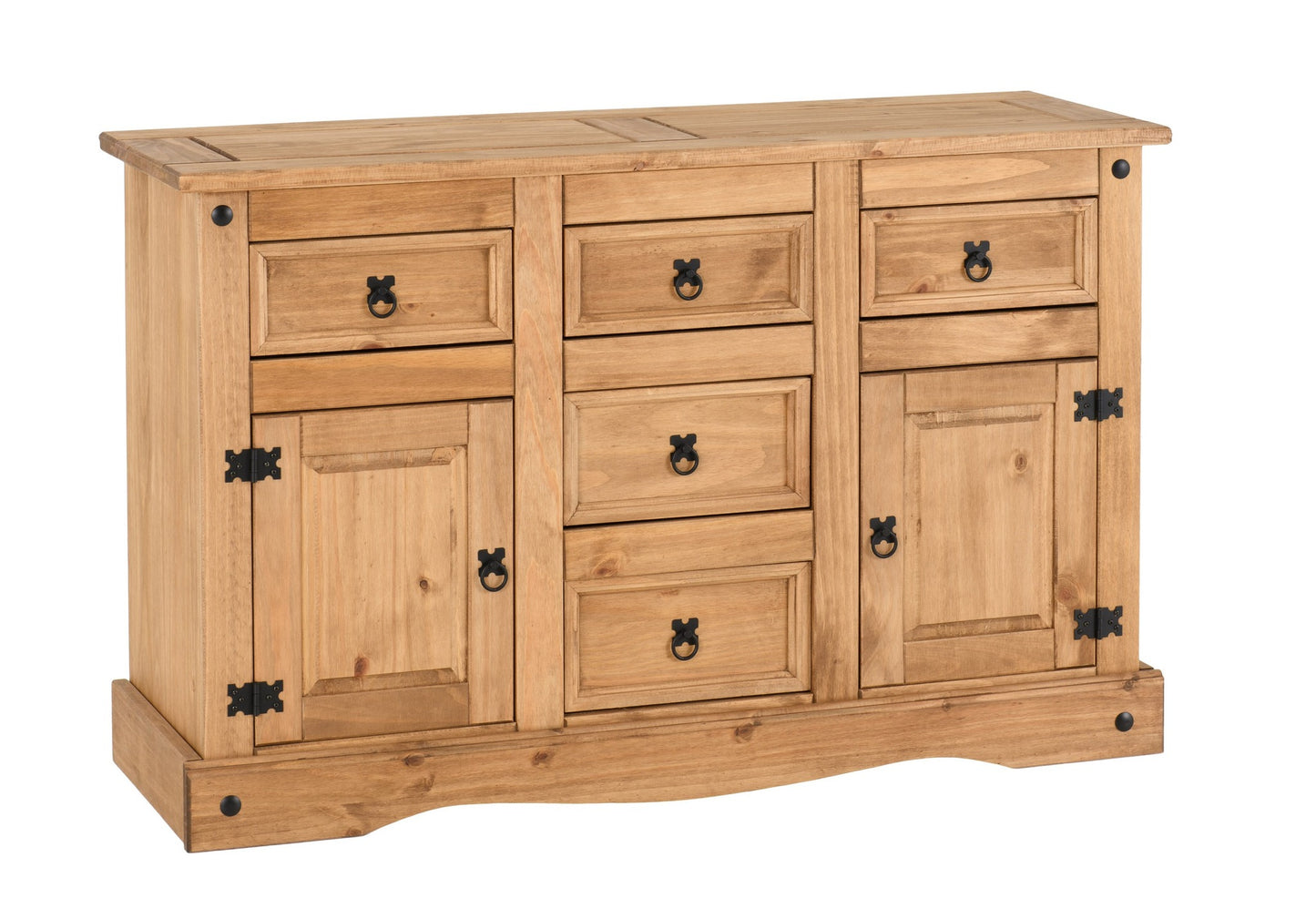 Corona Pine 2 Door 5 Drawer Sideboard