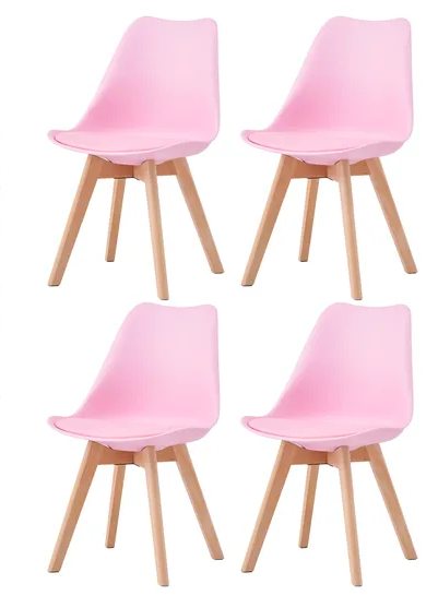 MM Set of 4 Pink Dining Chairs