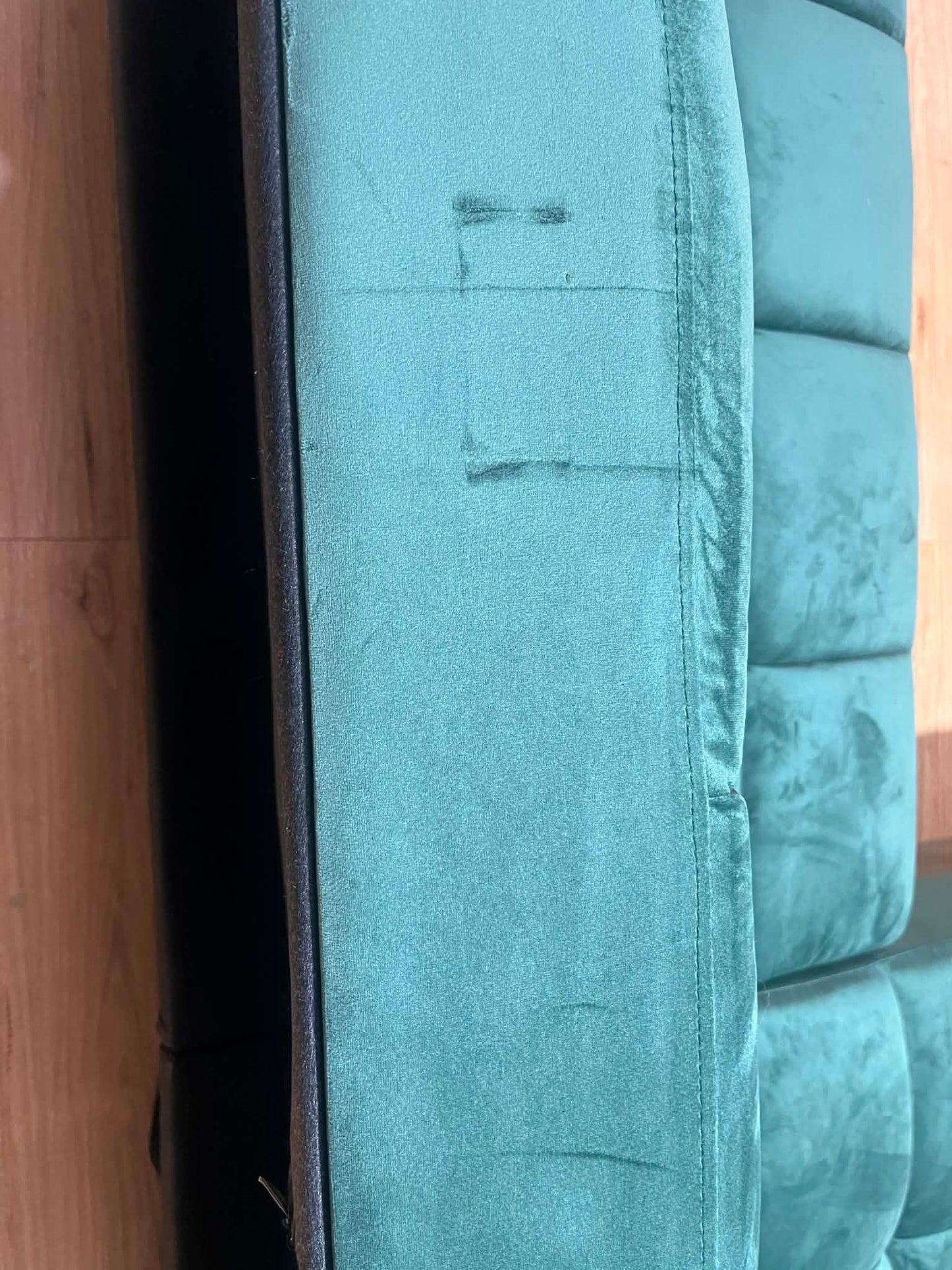 Mercia 3 Seat Green Velvet Clic Clac Sofa Bed