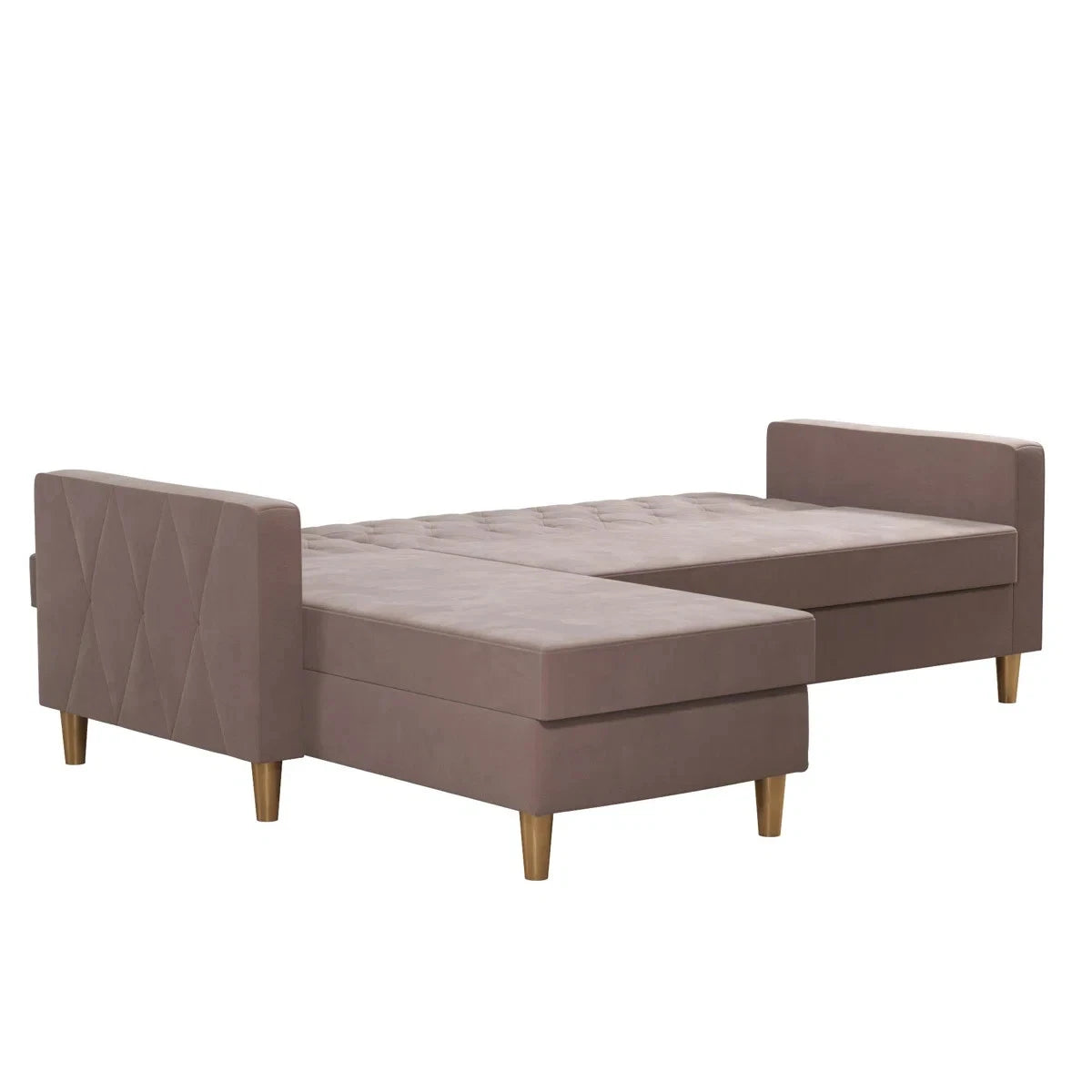 Geraldine Pink Velvet 3 Seat Reversible Clic Clac Storage Sofa Bed