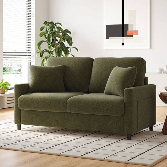 Batton 2 Seater Olive Green Sofa