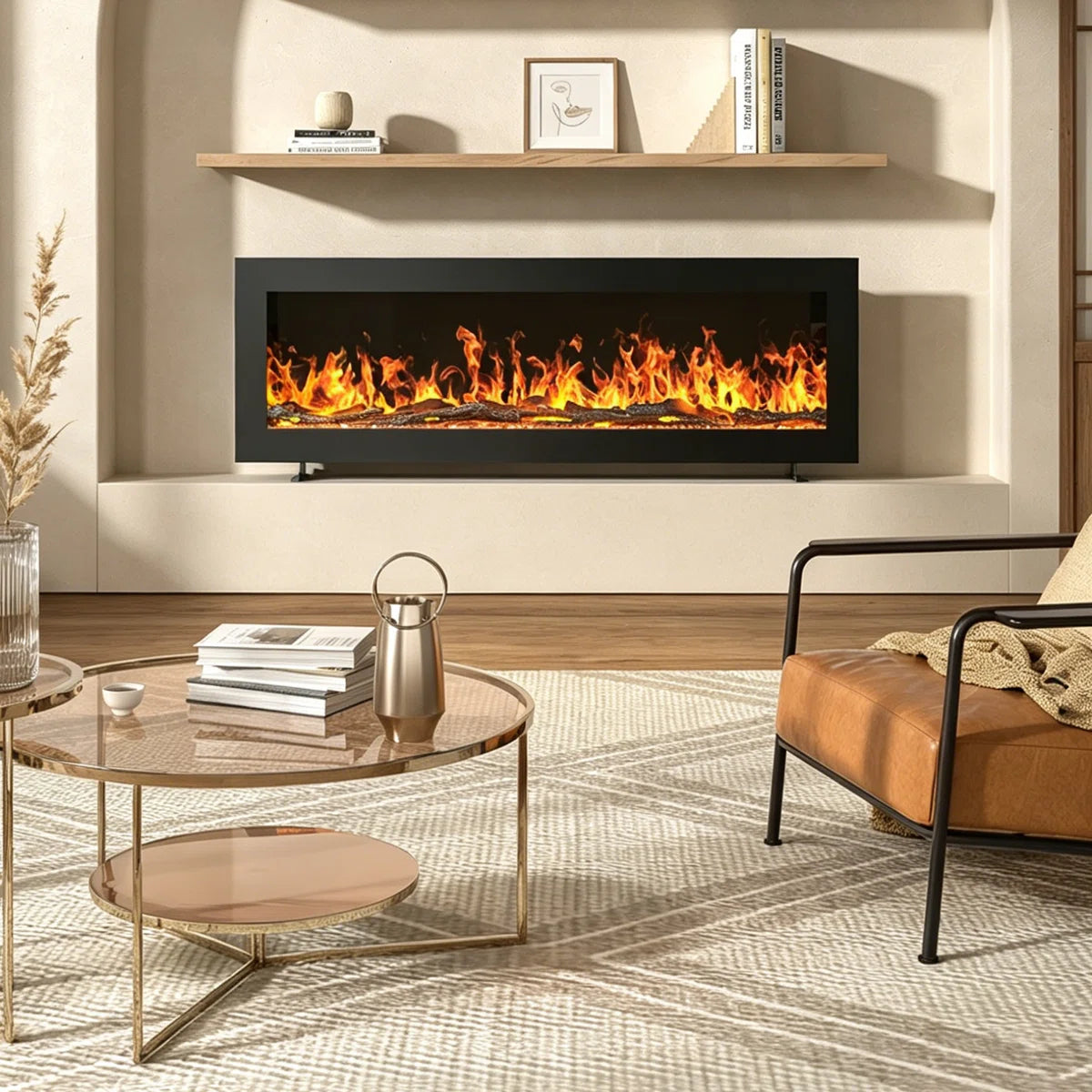 Timoni Black Colour Changing Electric Fire