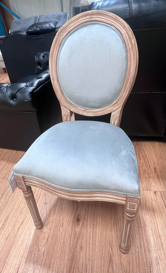 Brogan Grey Fleur De Lis Upholstered Bedroom Chair