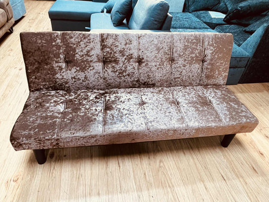 DImonde 3 Seater Bronze Crushed Velvet Childrens Clic Clac Sofa Bed