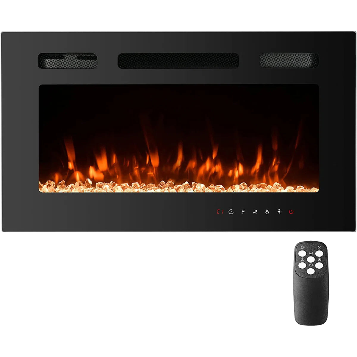 Rafiki Black Colour Changing Electric Fire