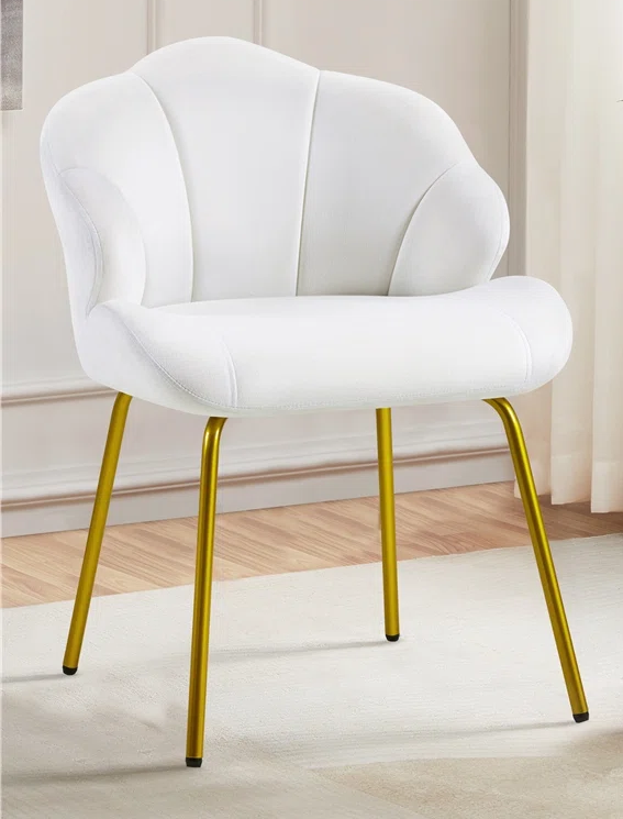 Alison White Velvet Chair