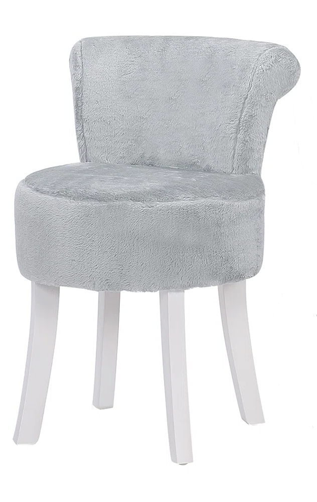 Ruskin Grey Faux Fur Accent Chair