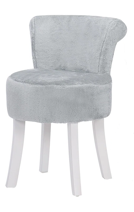 Ruskin Grey Faux Fur Accent Chair