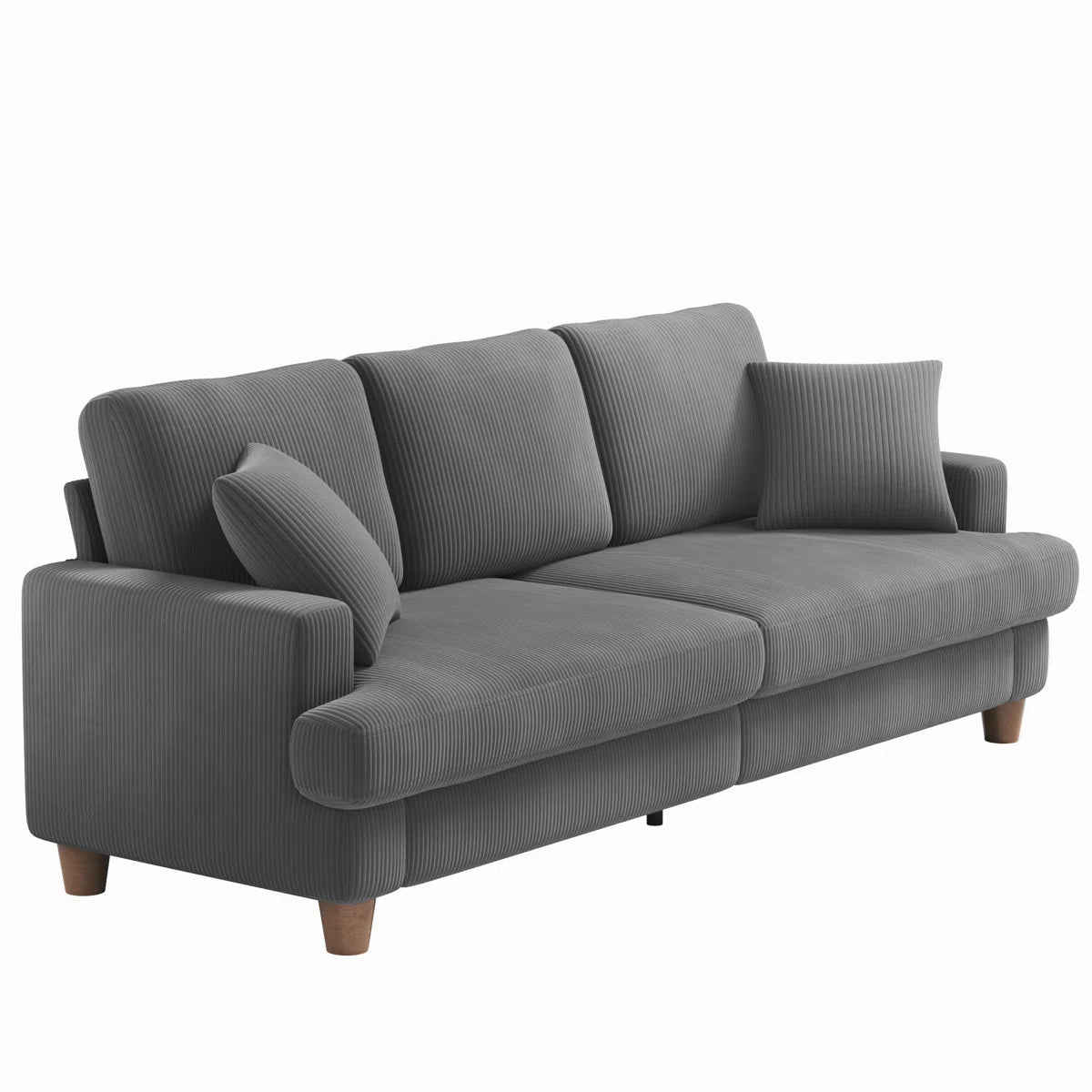 Quinn 3 Seat Grey Jumbo Cord Sofa