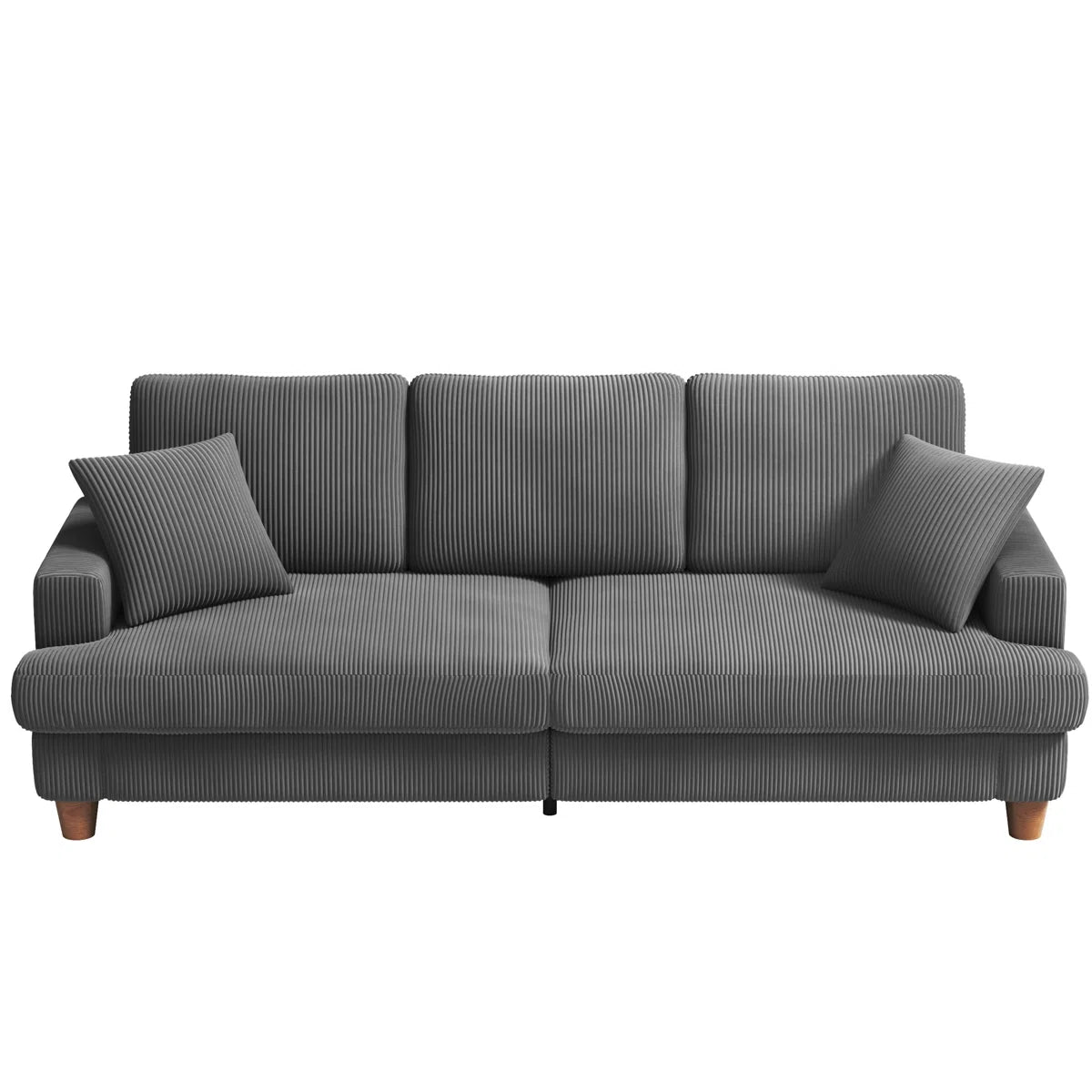 Quinn 3 Seat Grey Jumbo Cord Sofa