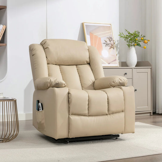 Anna Faux Leather Electric Rise & Recline Armchair Massage & Heat Function