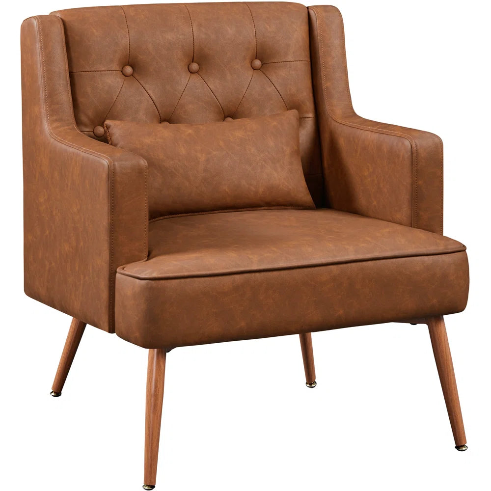 Bethan Tan Faux Leather Armchair