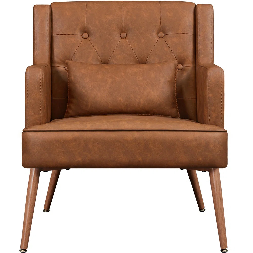 Bethan Tan Faux Leather Armchair