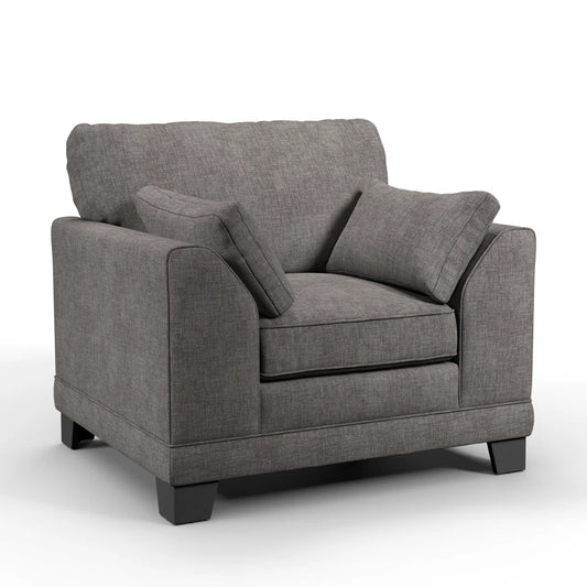 Atlas Grey Upholstered Armchair