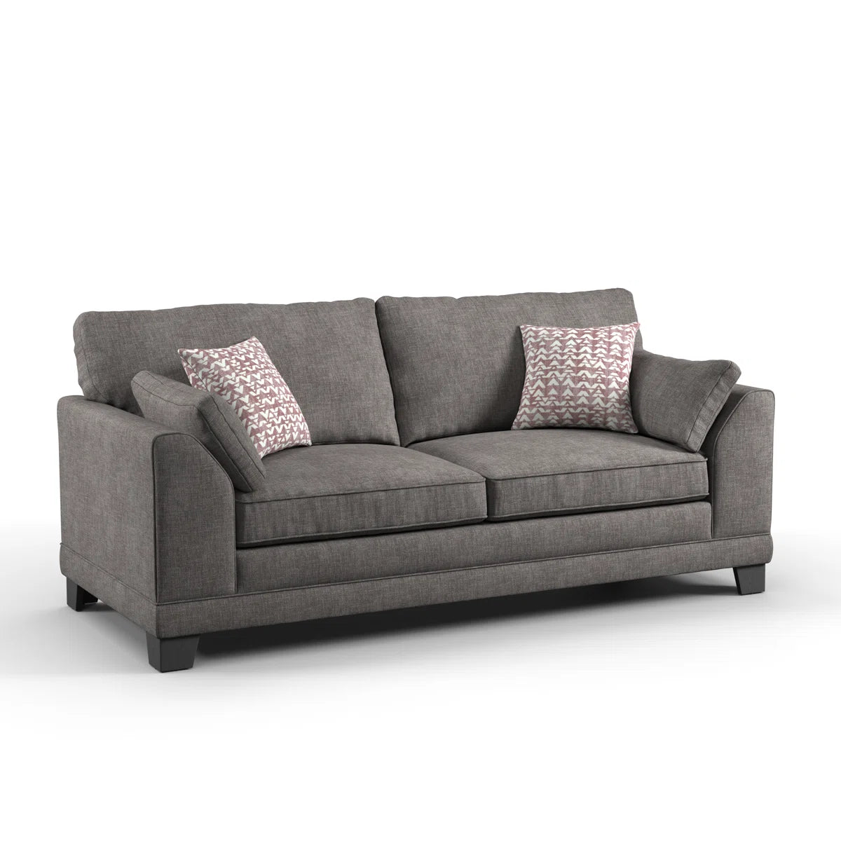 Atlas 3 Seat Grey Upholstered Sofa