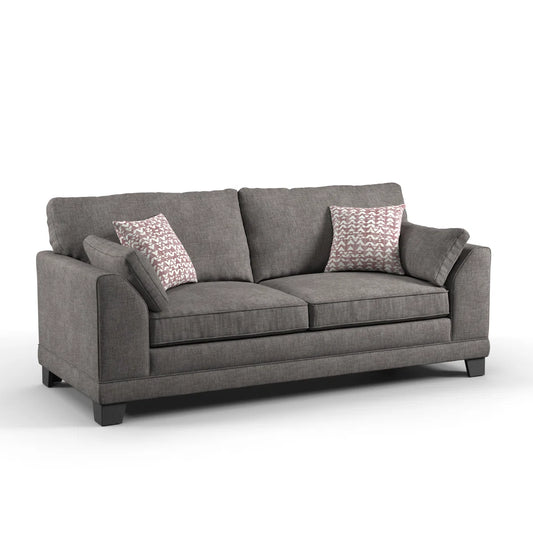 Atlas 3 Seat Grey Upholstered Sofa