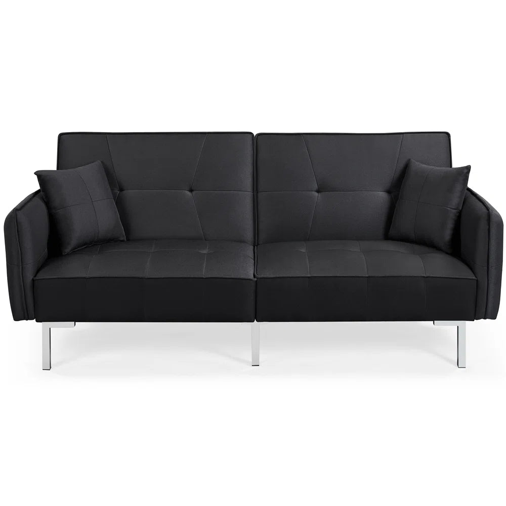Aztec 3 Seater Black Linen Clic Clac Sofa Bed