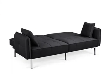 Aztec 3 Seater Black Linen Clic Clac Sofa Bed