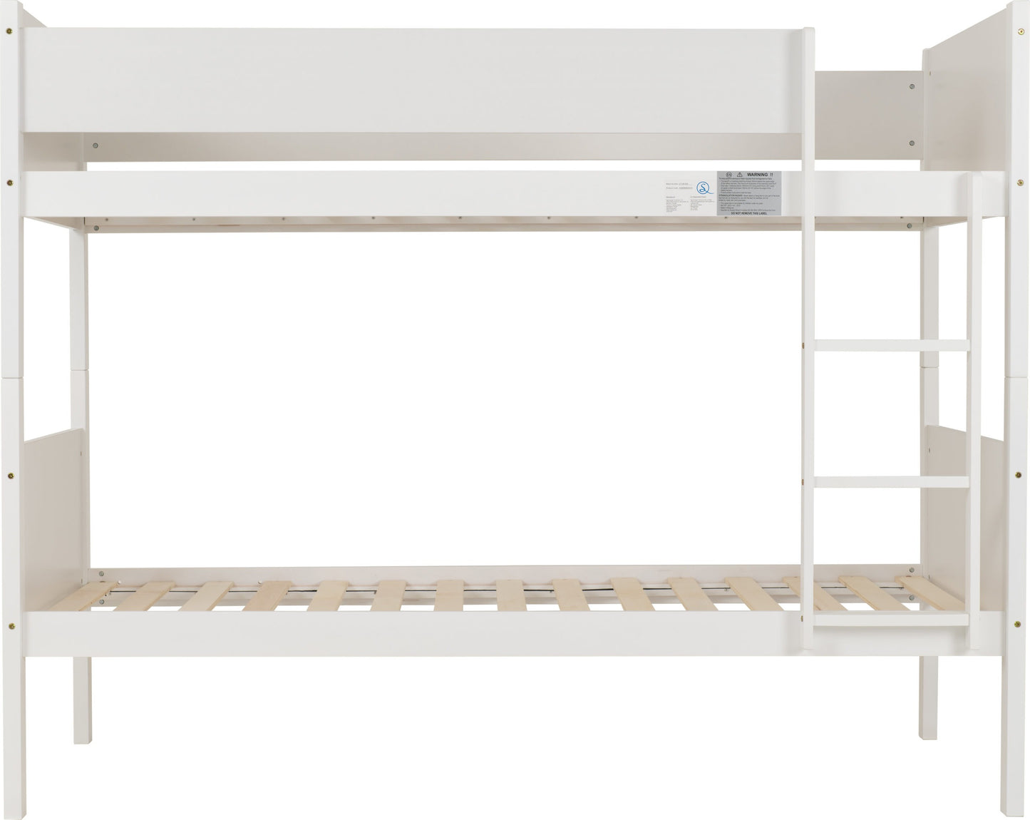 BRU 3ft Single White Bunk Bed