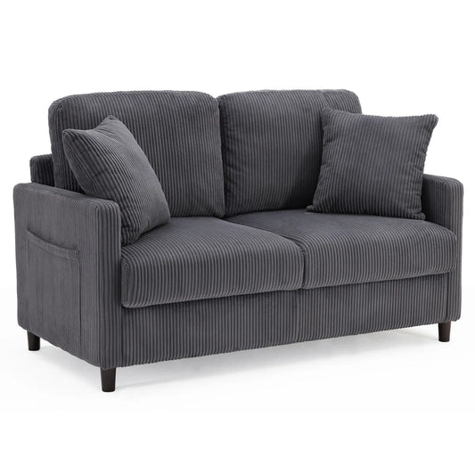 Batton 2 Seater Grey Jumbo Cord Sofa
