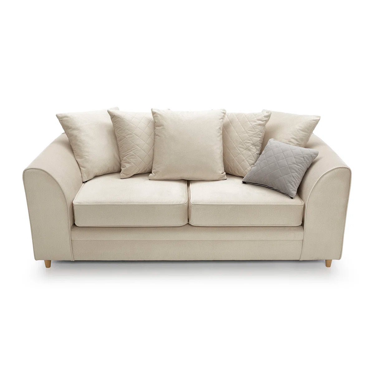 Plumley 3 Seater Beige Suede Sofa