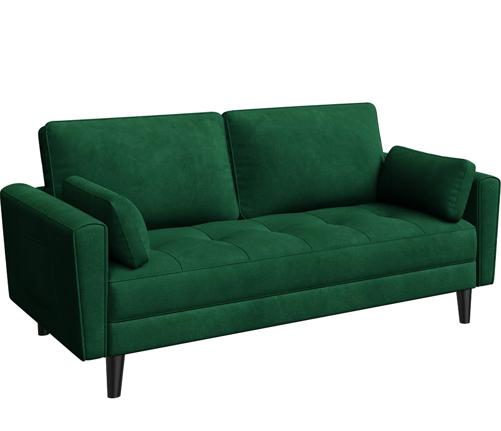 Bernadette 2 Seater Green Velvet Sofa