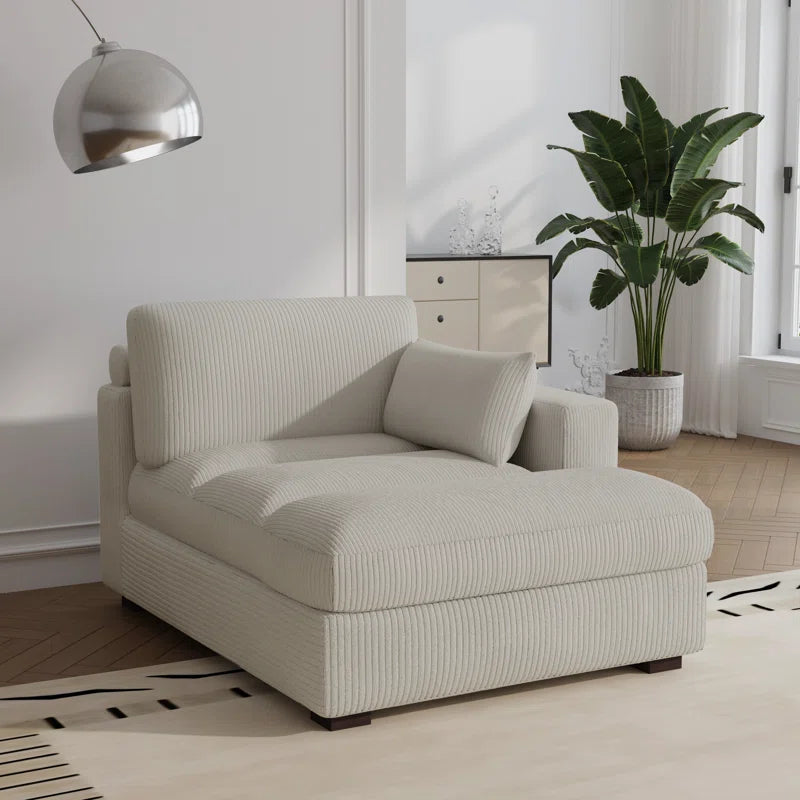Ventura Sea Salt Grey Jumbo Cord Chaise