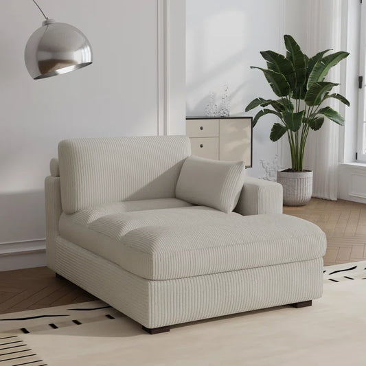 Ventura Sea Salt Grey Jumbo Cord Chaise