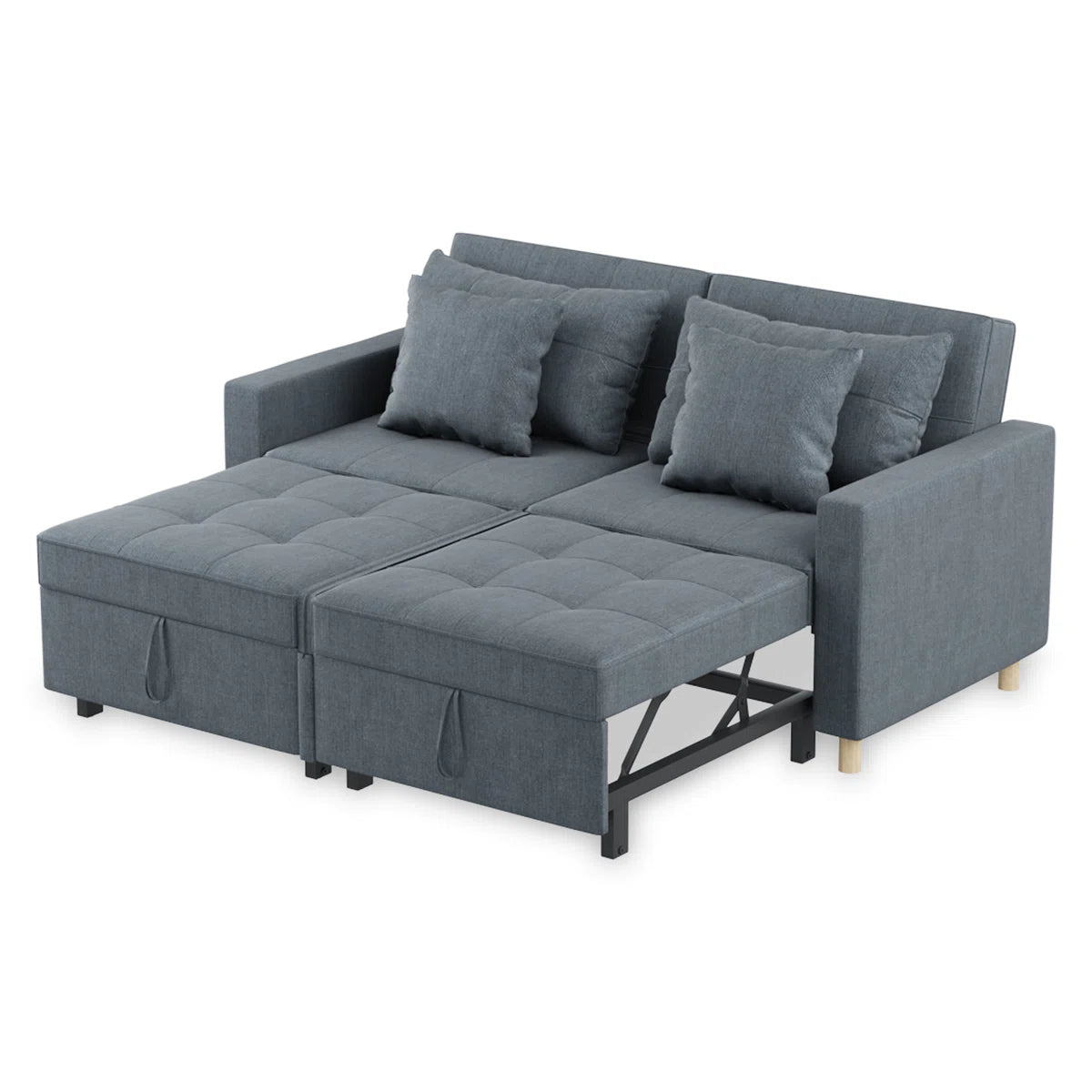 Blanchet 2 Seater Linen Pull Out Sofa Bed