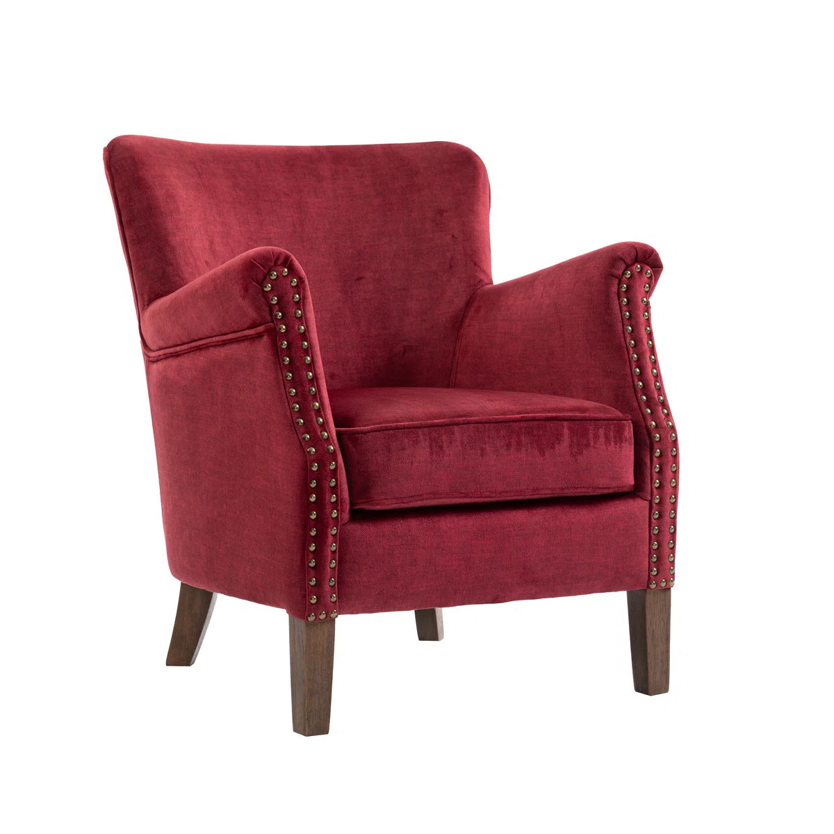 Paris Burgundy Velvet Armchair