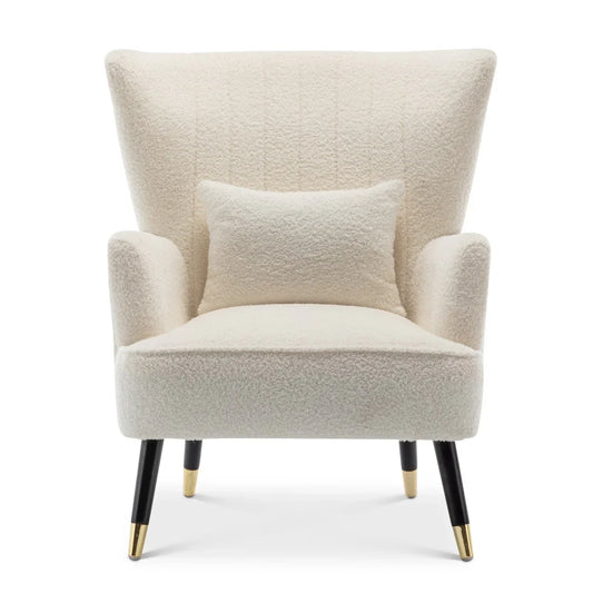 White Teddy Boucle Armchair