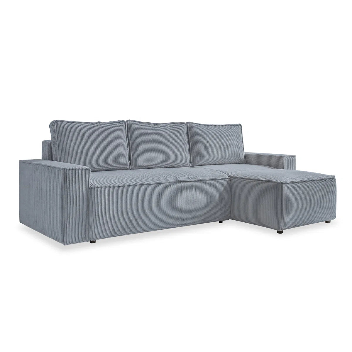 Dave 3 Seat Grey Cord Storage Sofa Bed