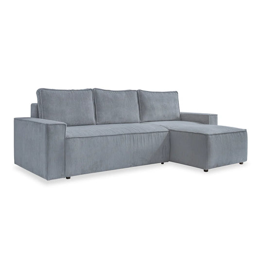 Dave 3 Seat Grey Cord Storage Sofa Bed