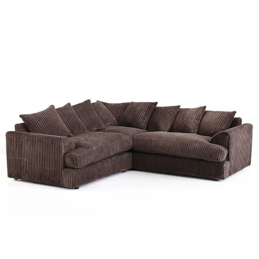 Bronwyn 5 Seat Brown Jumbo Cord Corner Sofa