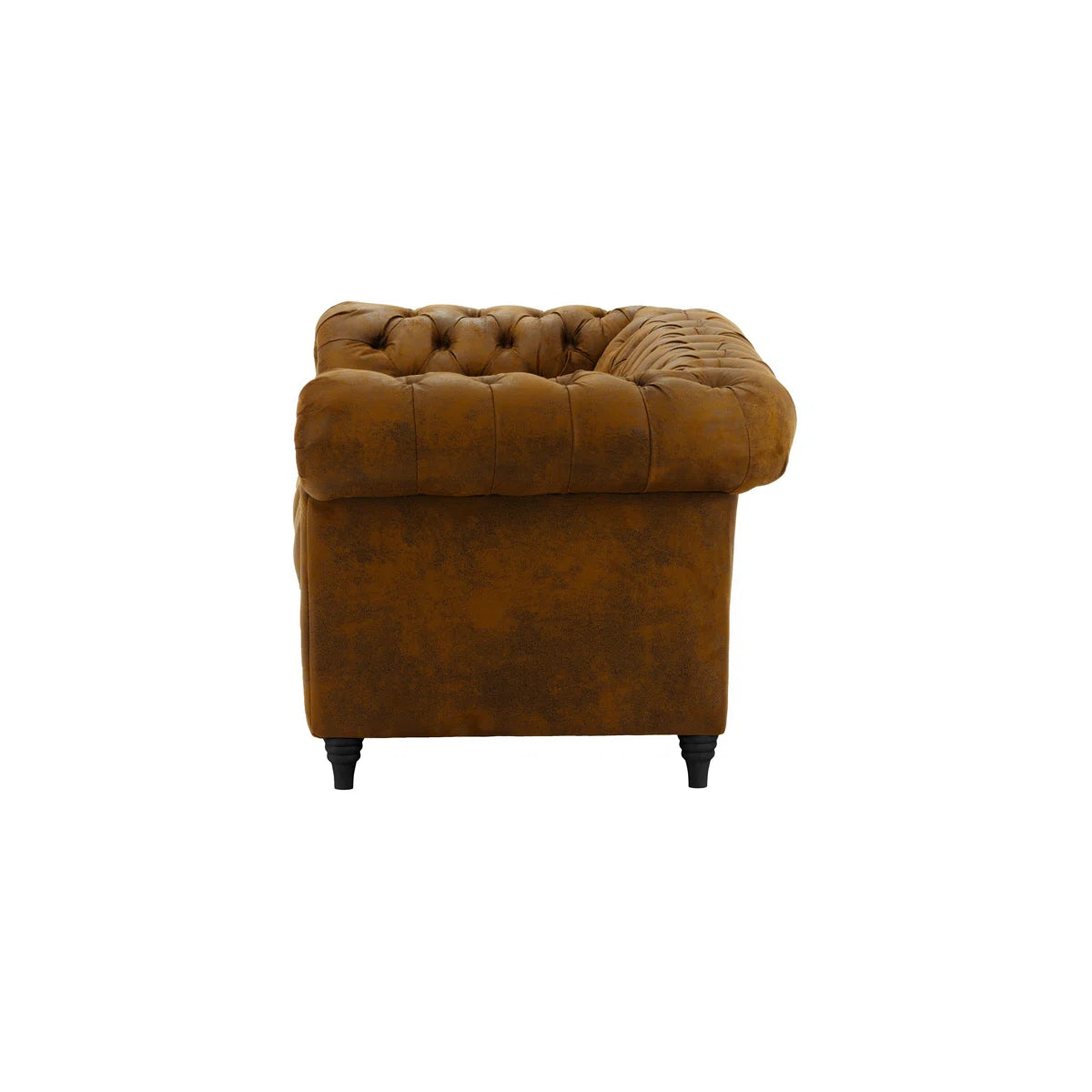 Burns 2 Seater Cognac Faux Leather Chesterfield Sofa