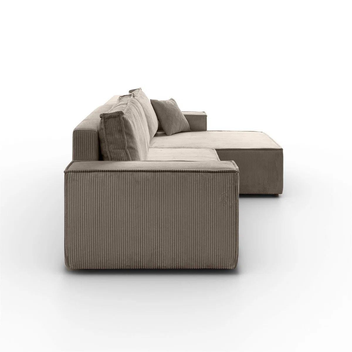 Christine 4 Seat Caramel Cord Storage Sofa Bed