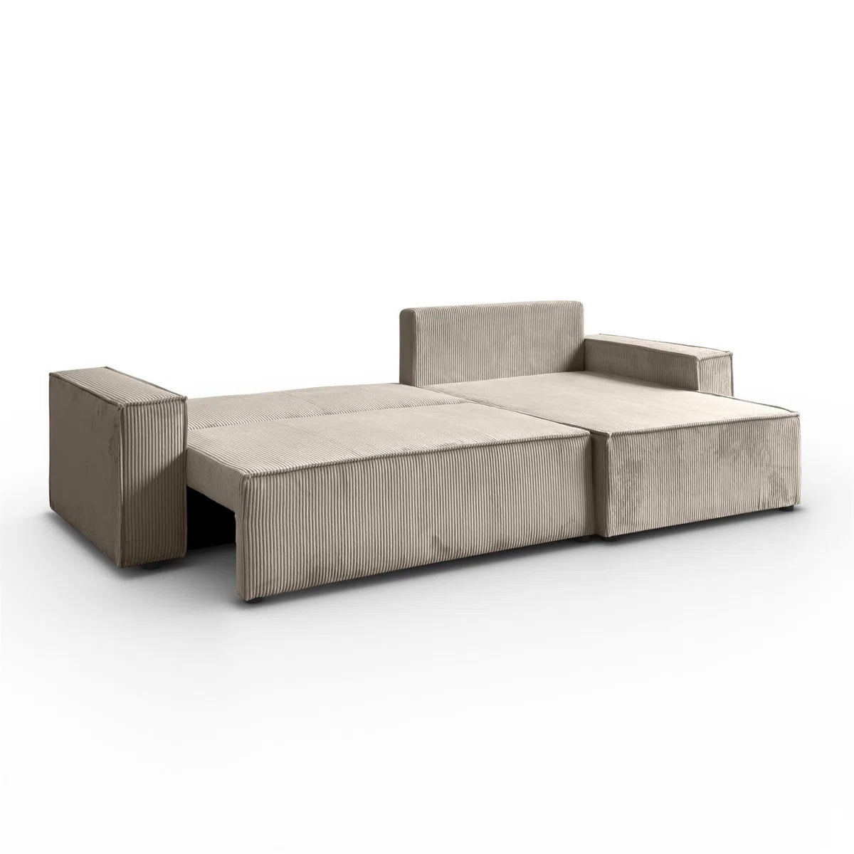 Christine 4 Seat Caramel Cord Storage Sofa Bed