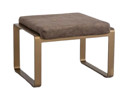 Carne Taupe Suede Footstool