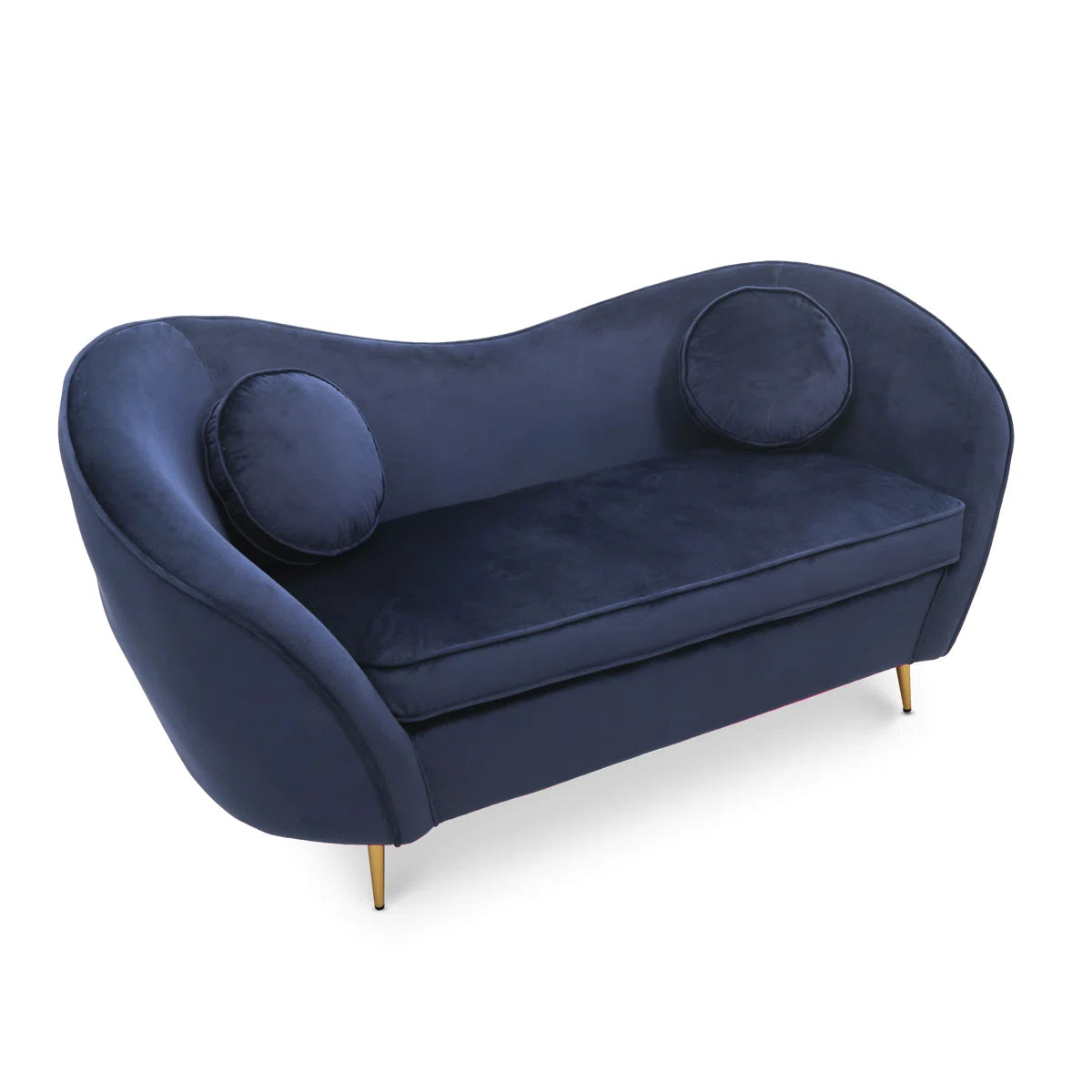 Catania 2 Seat Navy Velvet Sofa
