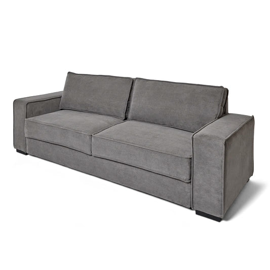 Charlene 4 Seat Grey Cord Sofa