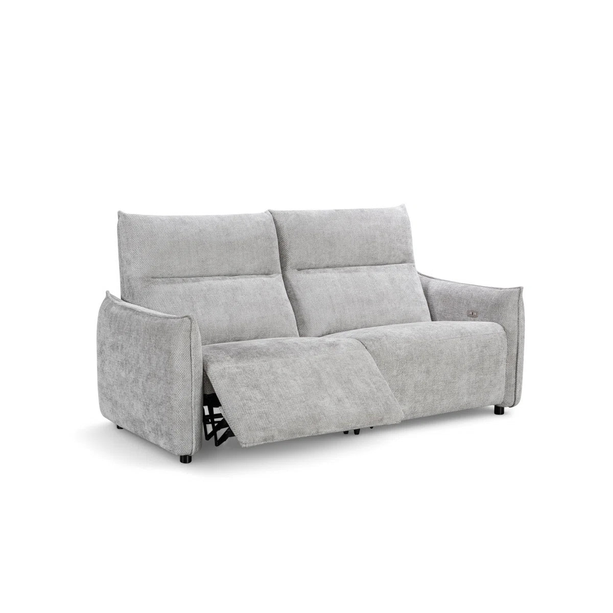 Starlight 3 Seat Silver Chenille Electric Recliner
