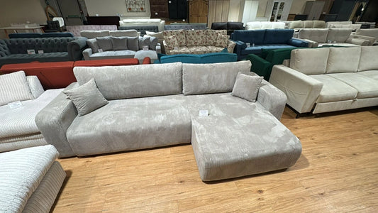 Citadel 4 Seat Mushroom Beige Cord Storage Sofa Bed