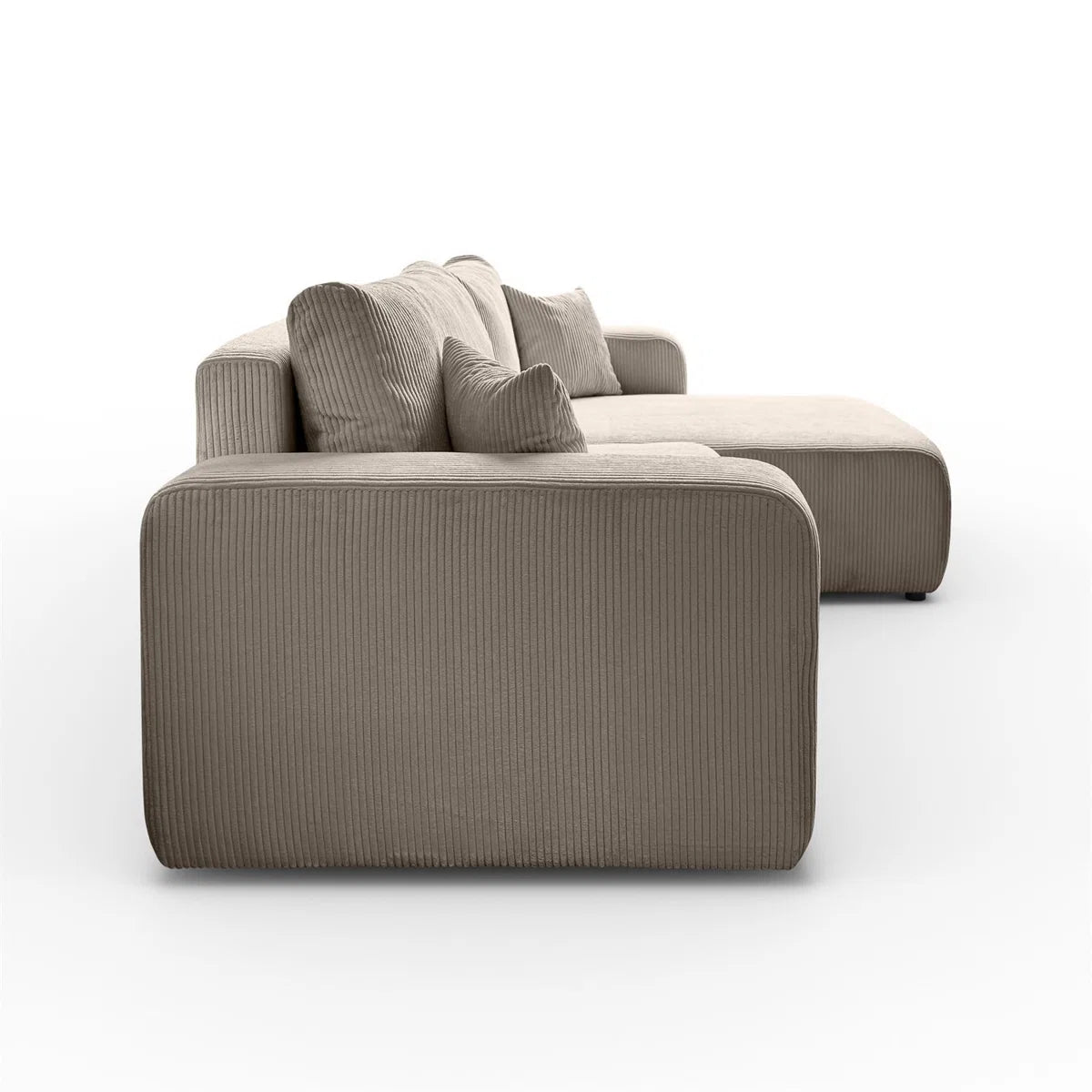 Citadel 4 Seat Mushroom Beige Cord Storage Sofa Bed