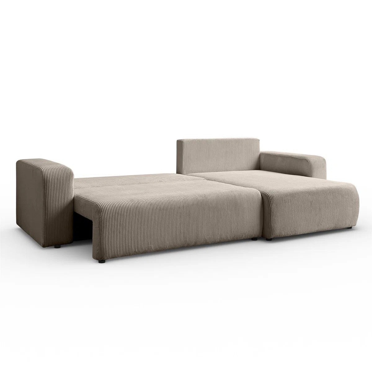 Citadel 4 Seat Mushroom Beige Cord Storage Sofa Bed