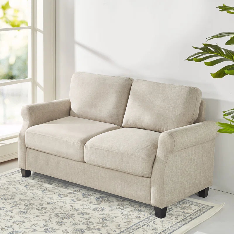 Lassic 2 Seat Beige Upholstered Sofa