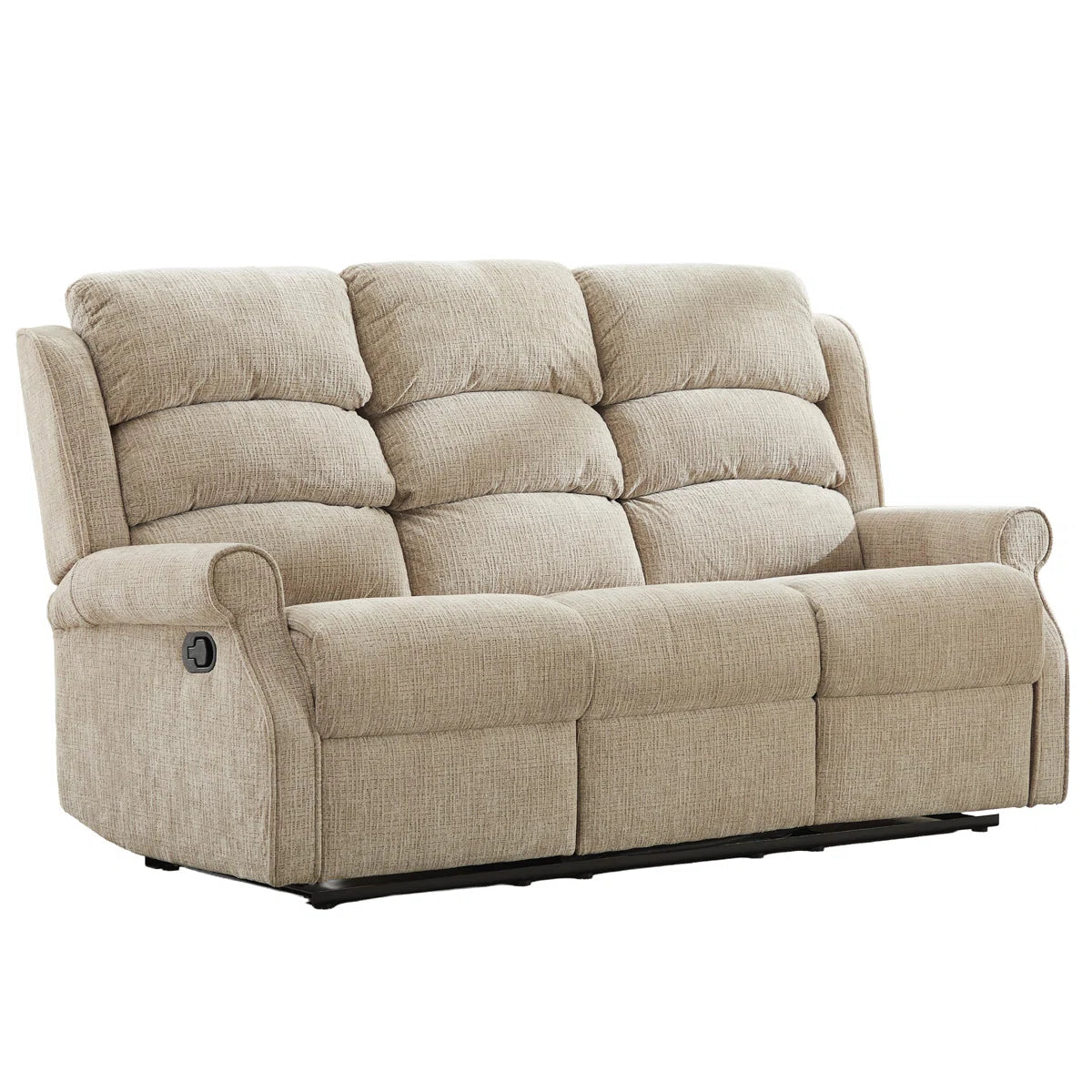Constance 3 Seat Upholstered Manual Recliner Sofa