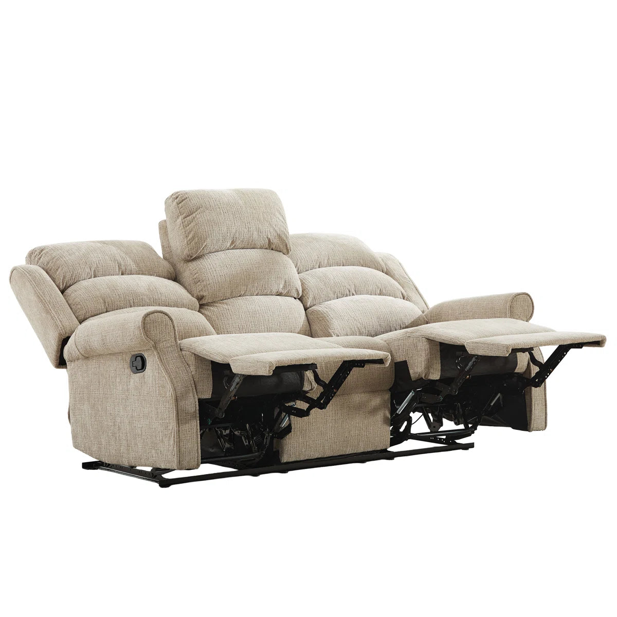 Constance 3 Seat Upholstered Manual Recliner Sofa